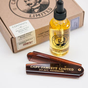 Captain Fawcett's Private Stock Beard Oil & Folding Comb Gift Set