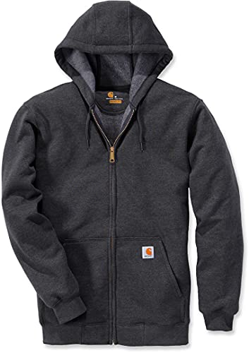 Carhartt Men's Midweight Hooded Zip-front Sweatshirt, carbon heather Medium