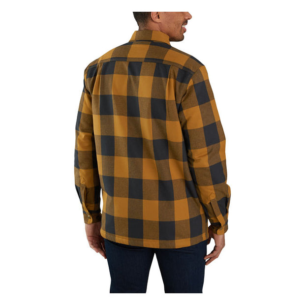 Carhartt Sherpa lined flannel plaid shirt carhartt brown
