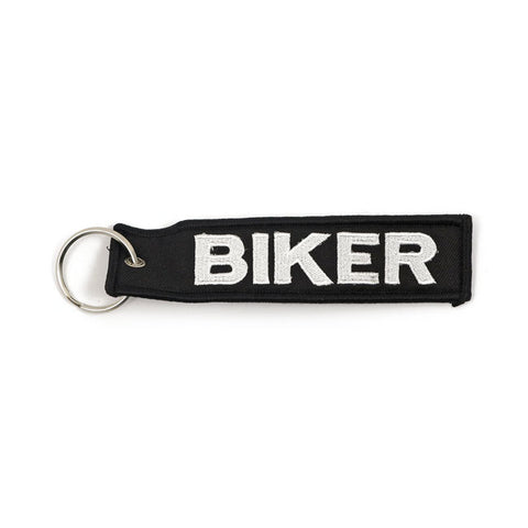 KEY RING BIKER, BLACK WHITE