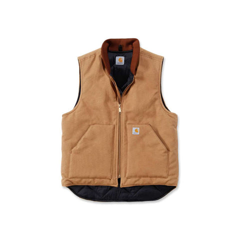 Carhartt duck vest arctic quilt lined Carhartt brown