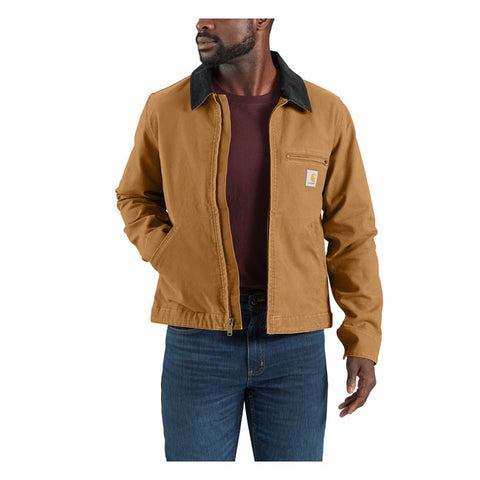 Carhartt Relaxed Fit Duck Detroit Jacket Carhartt® Brown with black collar