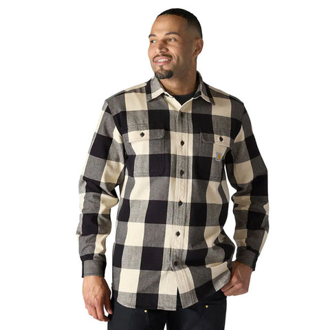Carhartt Plaid long sleeve shirt oat milk