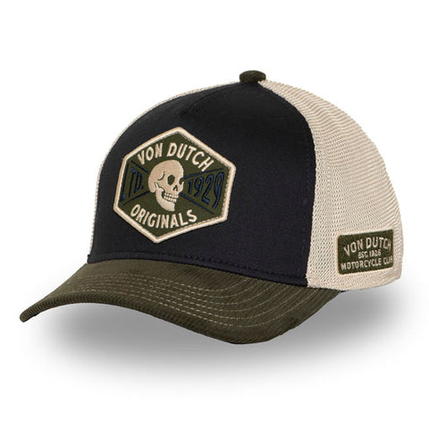 Von Dutch Semi-Curved Skull cap black/green/white