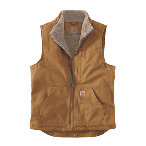 Carhartt Sherpa-lined mock-neck vest carhartt®brown