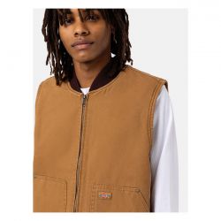 Dickies Duck Canvas vest stone washed brown duck Fat Tony s Lifestyle