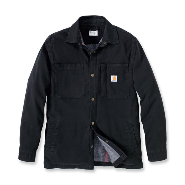 Carhartt Fleece Lined denim shirt jac black