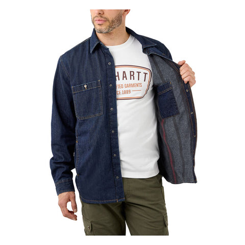 Carhartt Denim Fleece lined shirt glacier