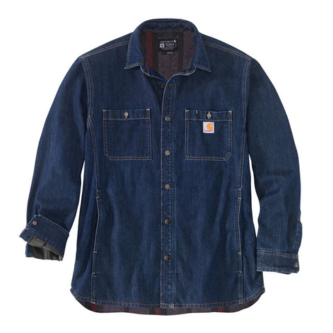 Carhartt Denim Fleece lined shirt glacier