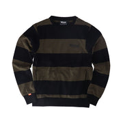 Roeg Shawn stripe sweatshirt army/black