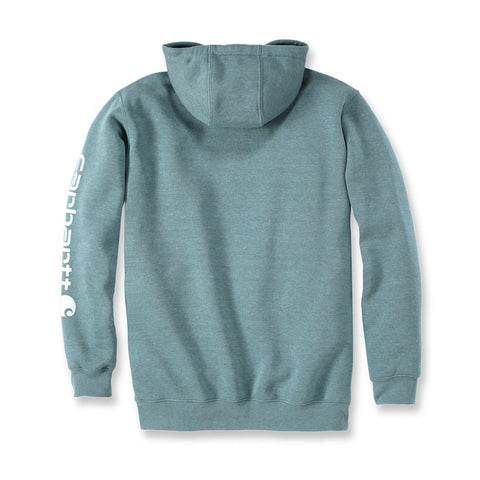 Carhartt Sleeve logo hoodie sea pine heather