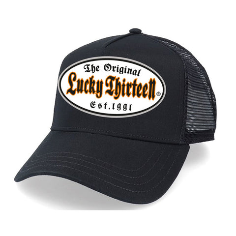 Lucky 13 Cramp Oval trucker hat black