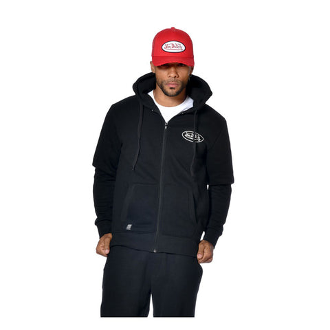 Von Dutch Logo zip hoodie black