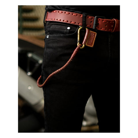 Trip Machine Braided key chain cherry red
