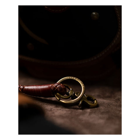 Trip Machine Braided key chain cherry red