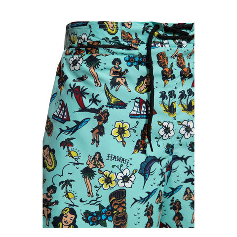 King Kerosin Hawaii swimshort mint