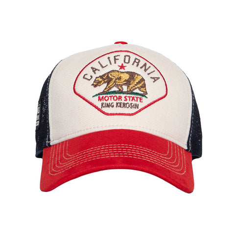 King Kerosin California cap off white/red