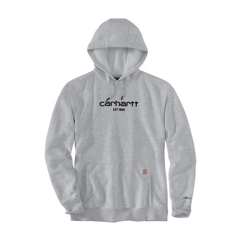 Carhartt Logo graphic hoodie asphalt heather