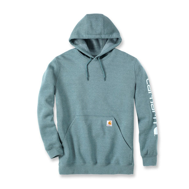 Carhartt Sleeve logo hoodie sea pine heather