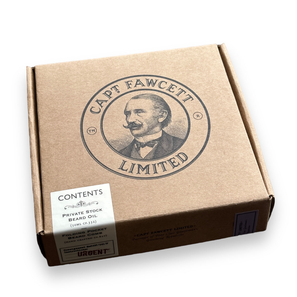 Captain Fawcett's Private Stock Beard Oil & Folding Comb Gift Set