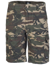 Camo mens shorts by Dickies. on display here in our lifestyle store in Galway .