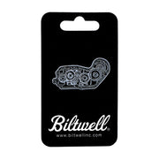 Biltwell enamel pin 4 cam black/white