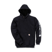 Carhartt sleeve logo hooded sweatshirt black