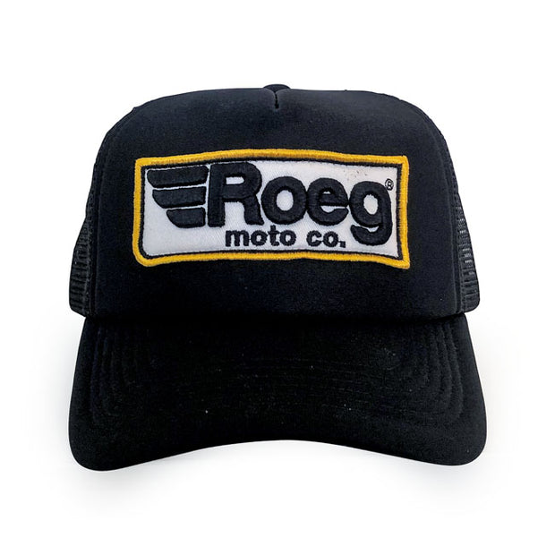 Roeg trucker cap logo black