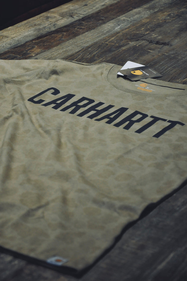 Carhartt T-shirt Camo blok logo Dark khaki duck camo