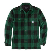 Carhartt Sherpa lined flannel plaid shirt north woods