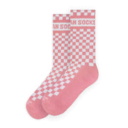 American Socks PINK CHECKERBOARD - MID HIGH