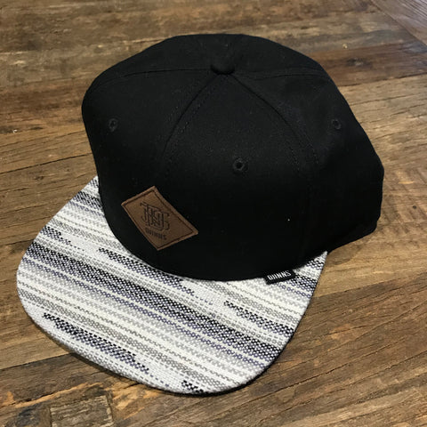 Djinns Baseball Cap / Black Grey Tweed