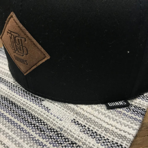 Djinns Baseball Cap / Black Grey Tweed