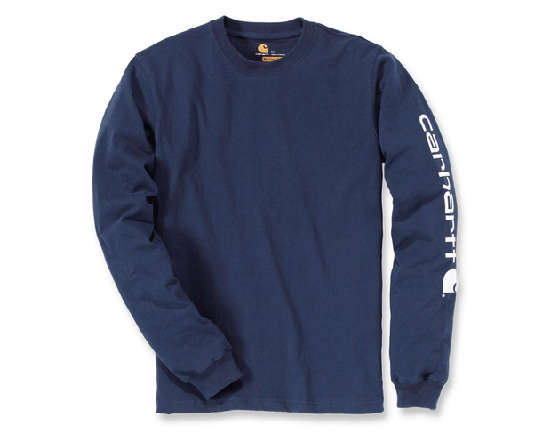 Carhartt Long Sleeve Logo T-Shirt NAVY EK231