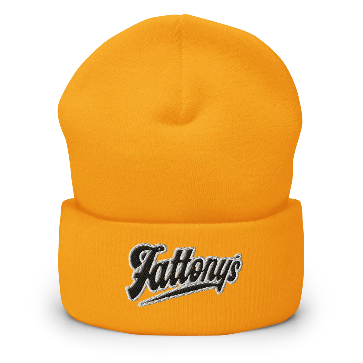 The big Swing 3d Puff Cuffed Beanie Yellow