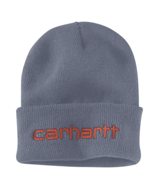 Carhartt Knit insulated logo cuffed beanie Folkstone Grey