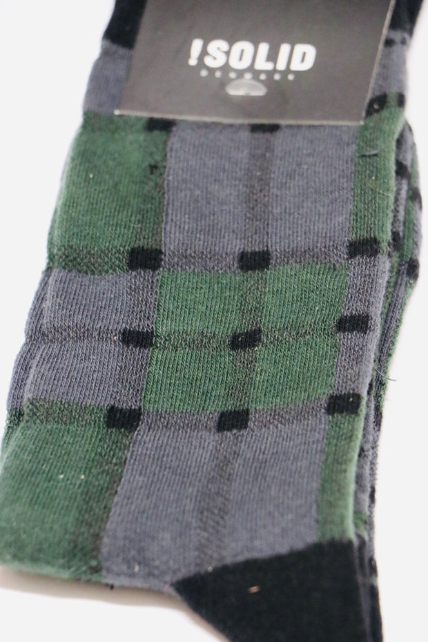 SOILID Socks Green Tartan