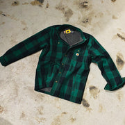 Carhartt Sherpa lined flannel plaid shirt north woods