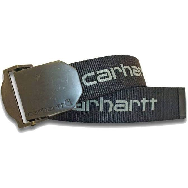 Carhartt Webbing belt Black , grey logo