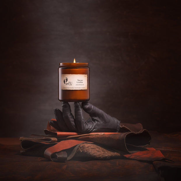 NATURAL WAX CANDLE TUSCAN LEATHER 200 gram