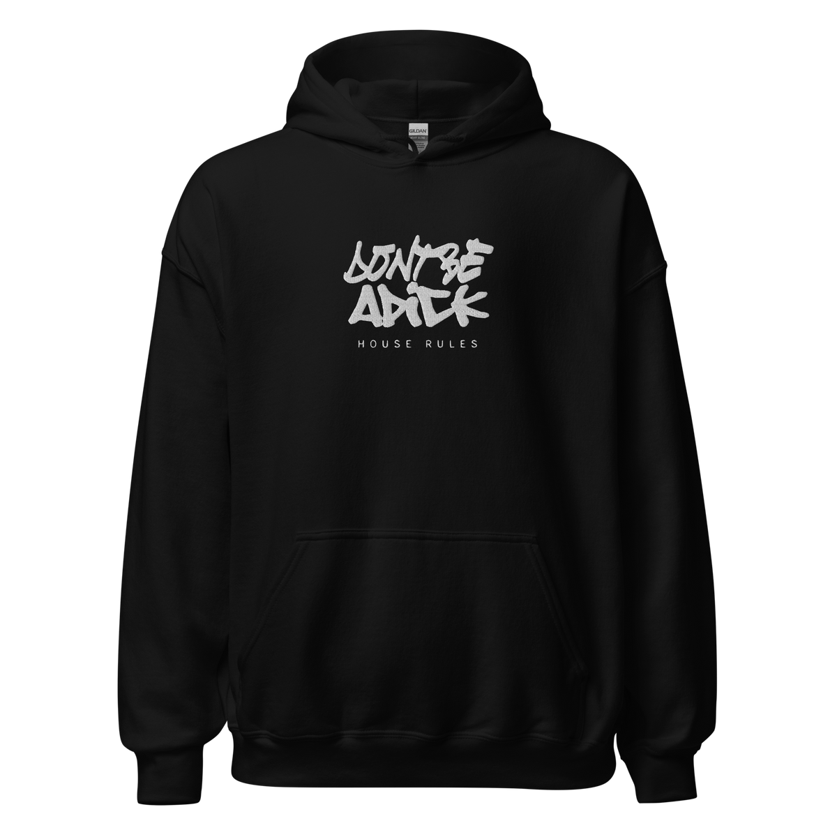 Embroided Tag House Rules Hoodie