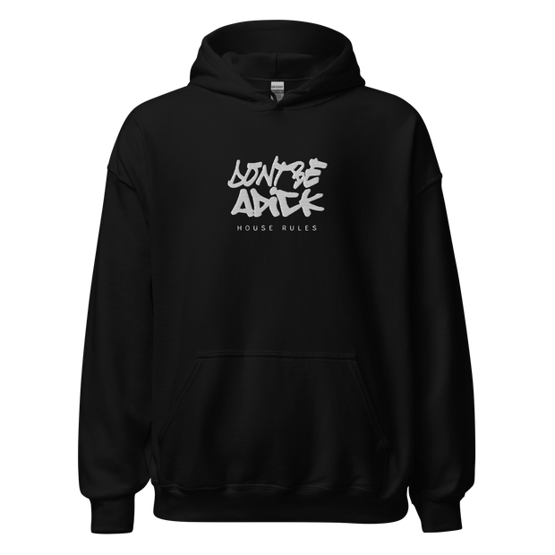 Embroided Tag House Rules Hoodie